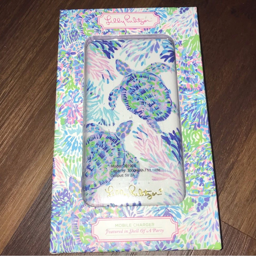 Lilly Pulitzer USB Mobile Charger In Shell of a Party New In Box Factory Sealed